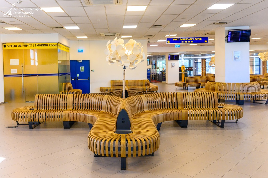 Terminalul plecări al aeroportului Avram Iancu din Cluj-Napoca (via Facebook)